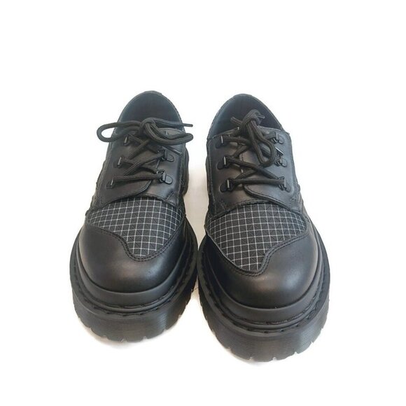 Dr Martens 1461 Leather Derby Oxford Shoes Mens Size 9 Womens Sz 10 Black White - Picture 5 of 8